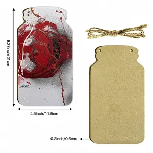 Basic Red Wall Bottle Decoration (Wooden)