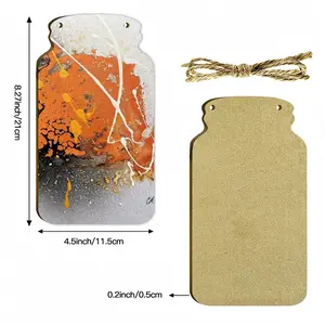 Basic Orange Wall Bottle Decoration (Wooden)