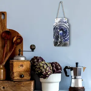 Basic Indigo Wall Bottle Decoration (Wooden)