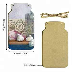 Still Life With Garlic Wall Bottle Decoration (Wooden)