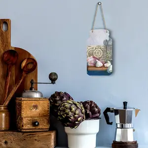 Still Life With Garlic Wall Bottle Decoration (Wooden)