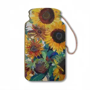 The Sunflowers Wall Bottle Decoration (Wooden)