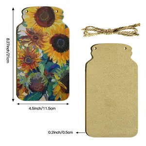 The Sunflowers Wall Bottle Decoration (Wooden)