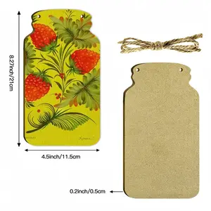 Raspberry Wall Bottle Decoration (Wooden)