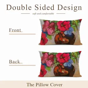 Red And Blue Polyester Pillow (Rectangle, Multi-Size)