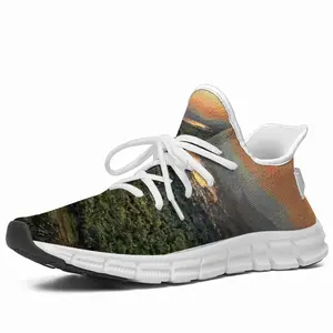 Men Romantic Sunset View In Crete Greece Woven Training Shoes