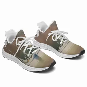 Men Sailboats Anchored At Sunset Woven Training Shoes