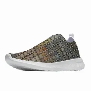 Men Grid Series (Pastel) Laceless Popcorn Shoes