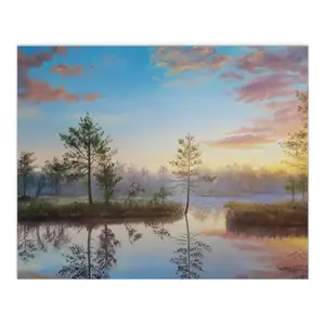 Sunset On The Lake Digital Painting (Horizontal)