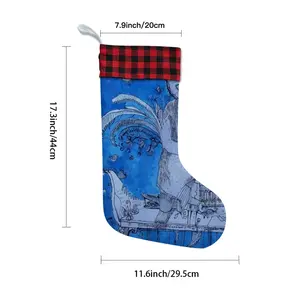 Drawing Ink - Blue Diva Christmas Gift Socks