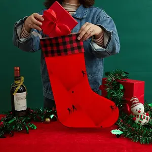 Deep Red (Decomposition) Christmas Gift Socks