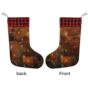 Red Gold Christmas Gift Socks