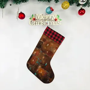 Red Gold Christmas Gift Socks