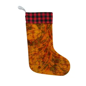 Orange Swirls Christmas Gift Socks