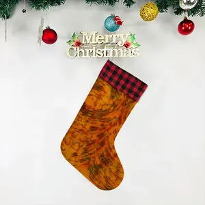 Orange Swirls Christmas Gift Socks