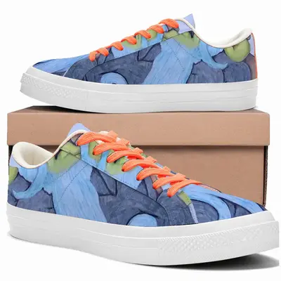 Men Baby Blue Beard Wizard Low Top Canvas Shoes