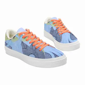 Men Baby Blue Beard Wizard Low Top Canvas Shoes