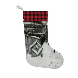 Old Yard In Winter Christmas Gift Socks