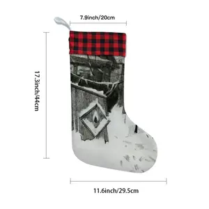 Old Yard In Winter Christmas Gift Socks