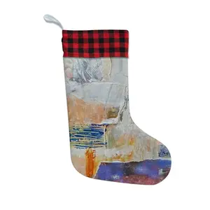 Mixed Media White Christmas Gift Socks