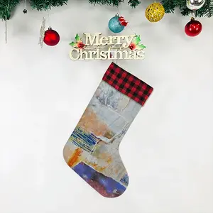 Mixed Media White Christmas Gift Socks