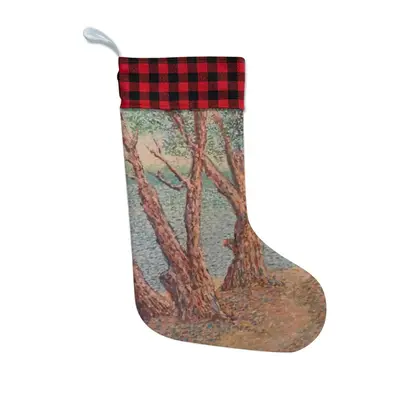 Trees Near A Lake Christmas Gift Socks