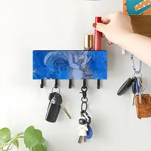 Drawing Ink - Blue Diva Wall Mounted Key Hook