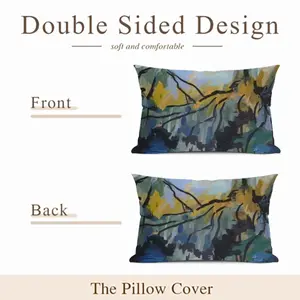 The Pond Near School Polyester Pillow (Rectangle, Multi-Size)