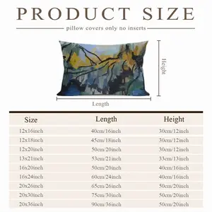 The Pond Near School Polyester Pillow (Rectangle, Multi-Size)