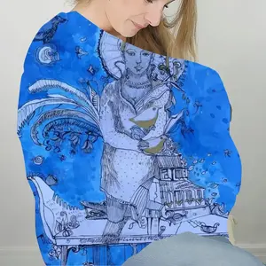 Drawing Ink - Blue Diva Nursing Cover