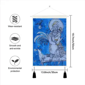 Drawing Ink - Blue Diva Tassel Hanging Picture