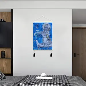 Drawing Ink - Blue Diva Tassel Hanging Picture