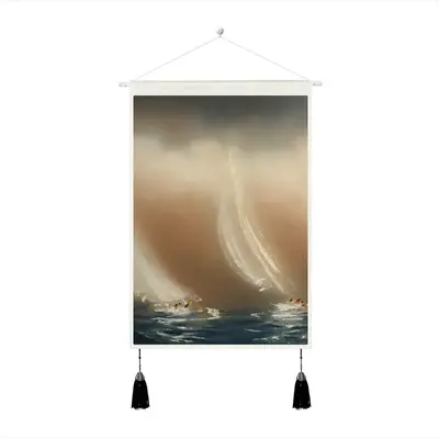 Sailboats J12 In Storm Tassel Hanging Picture