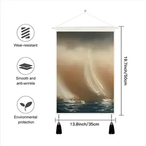 Sailboats J12 In Storm Tassel Hanging Picture