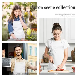 Woman With Red Necklace Apron (With Pockets)