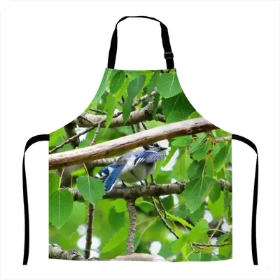 Blue Jay Peek-A-Boo Apron (With Pockets)