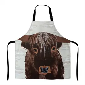 Bull - Red Bull Taurus Animals Buffalo Wild Apron (With Pockets)