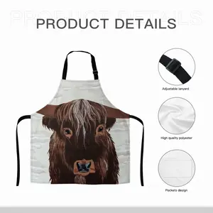 Bull - Red Bull Taurus Animals Buffalo Wild Apron (With Pockets)