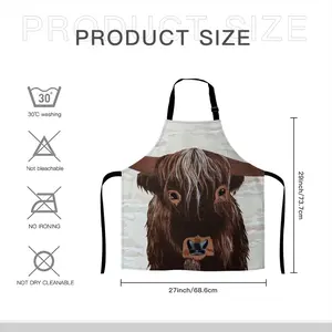 Bull - Red Bull Taurus Animals Buffalo Wild Apron (With Pockets)