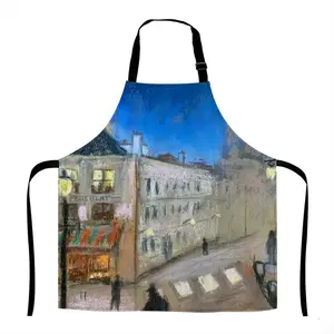 Good Night Montmatre- Paris Nocturne Apron (With Pockets)