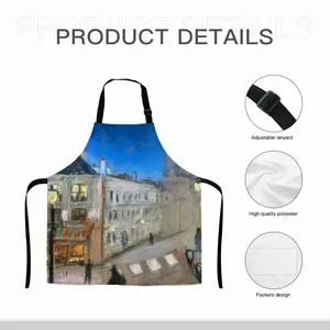 Good Night Montmatre- Paris Nocturne Apron (With Pockets)