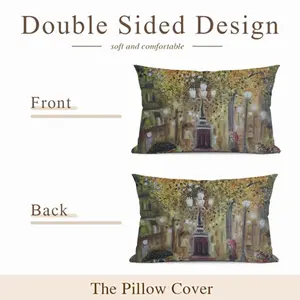 Barcelona On A Rainy Night Polyester Pillow (Rectangle, Multi-Size)