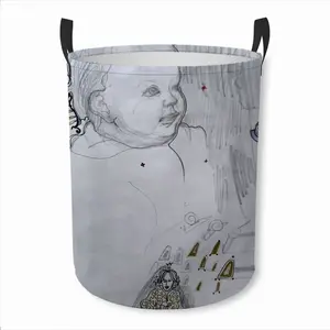 Baby - Drawing Pencil Laundry Basket (Round Bottom)