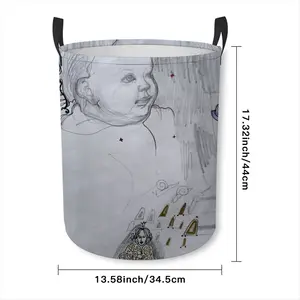 Baby - Drawing Pencil Laundry Basket (Round Bottom)