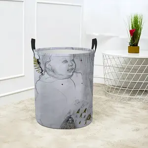 Baby - Drawing Pencil Laundry Basket (Round Bottom)