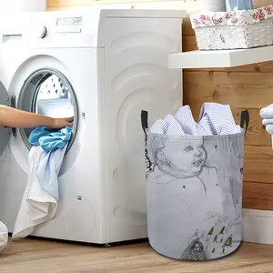 Baby - Drawing Pencil Laundry Basket (Round Bottom)