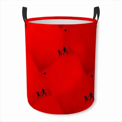 Deep Red (Decomposition) Laundry Basket (Round Bottom)