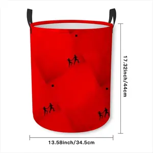 Deep Red (Decomposition) Laundry Basket (Round Bottom)