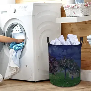 Memory Of A Village Of Long Ago Laundry Basket (Round Bottom)