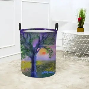 Beginning Of Spring Blossoming Laundry Basket (Round Bottom)